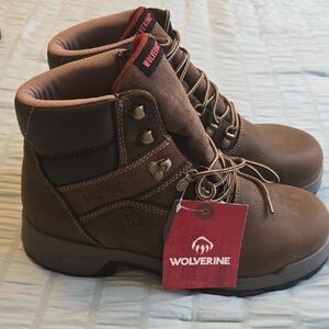 Wolverine Dark Brown Leather Boots 10.5 New